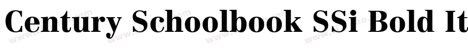 Century Schoolbook SSi Bold Italic字体转换